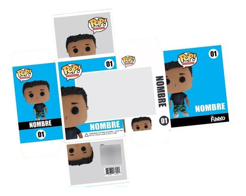 Molde Caja Funko Pop Visor Cajita Kit Imprimible Editable