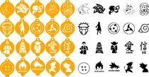 Comprar Stencils Maquilaje Artistico Dragon Ball Naruto 20 Plantilla