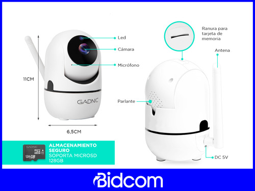 Kit Seguridad Gadnic 4 Ip Motorizada Full Hd Visión Nocturna