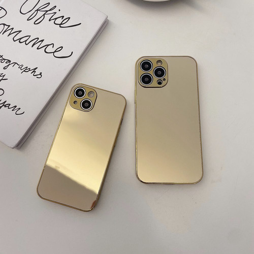 Funda Protectora Acrílica Efecto Espejo Para iPhone X Xs Max Xr 11 12 13 14 15 16 Pro Max 14plus 15plus 16plus