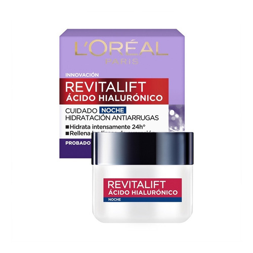 Crema Facial Noche L'oreal Revitalift Ácido Hialurónico 50ml Tipo de piel Todo tipo de piel
