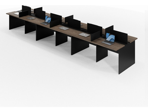 Mesa Escritório Plataforma 12 Lugares 5,40x1,20 Pronta Entre