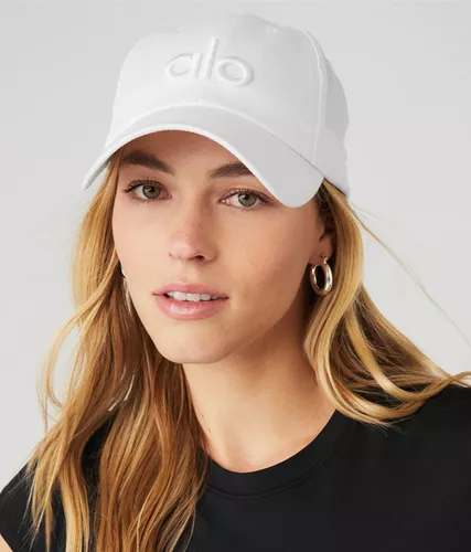  Alo Yoga Gorra Off-Duty para hombre, Blanco/Blanco