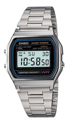 Reloj Casio A-158wa-1d Vintage Original Garantía Oficial 24m