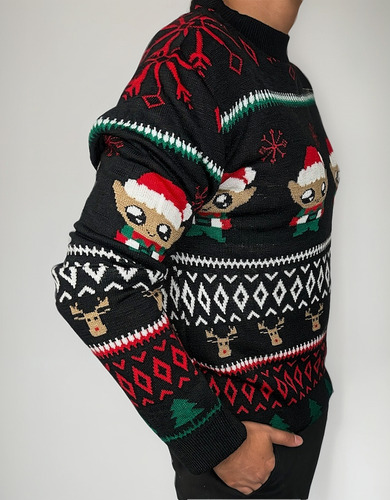 Sueter Navideño Ugly Sweater Figuras Y Patrones 