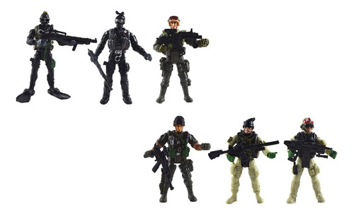 6 Peças Mini Articulado Homens Com Modelo Conjunto De