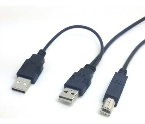 Dual Usb 2.0 Estandar Cable 31.5 in Para Impresora Disco