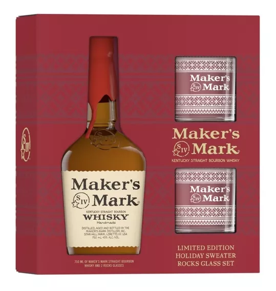 Makers Mark Limited Edition Holiday Sweater Con Vasos