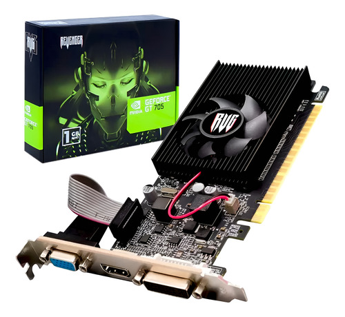 Placa De Vídeo Nvidia Revenger Geforce Gt 705 Hdmi/vga 1gb
