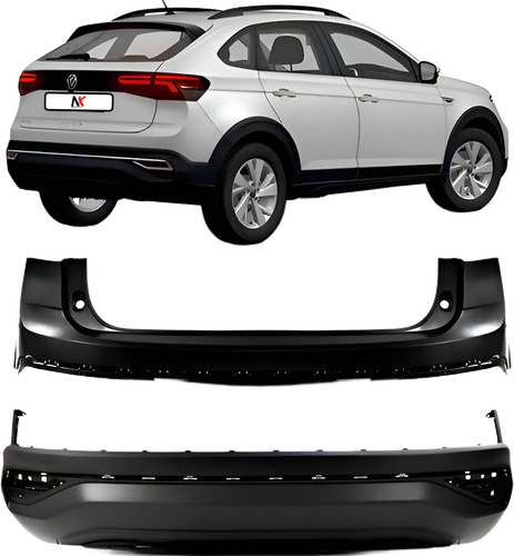 Kit Parachoque Traseiro Nivus 2020 21 22 23 2024 1° Linha