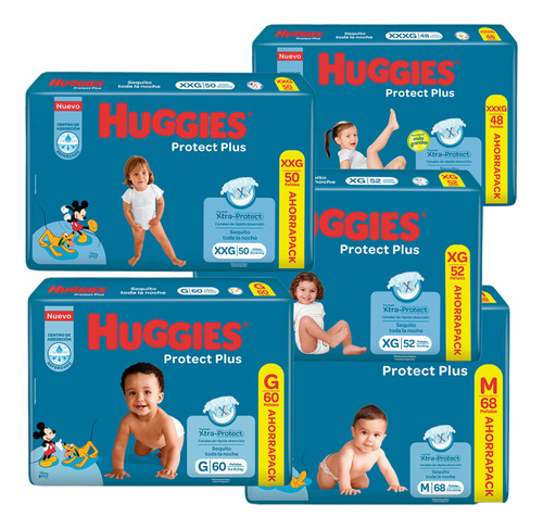 5 Huggies Protect Plus Ahorra Pack Todos Los Talles