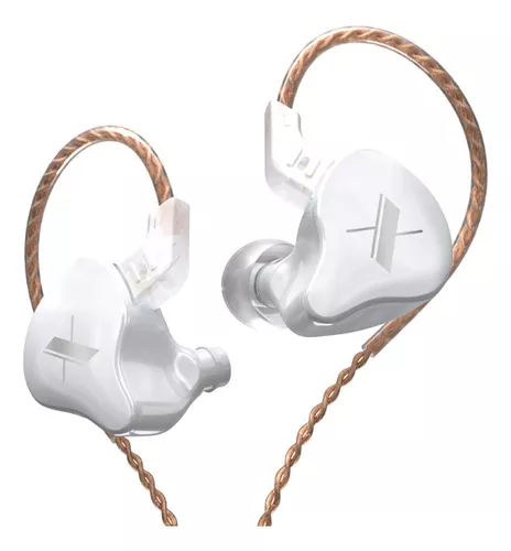 Auriculares In Ear Kz Edx SIN Microfono BLANCO Hifi Monitoreo