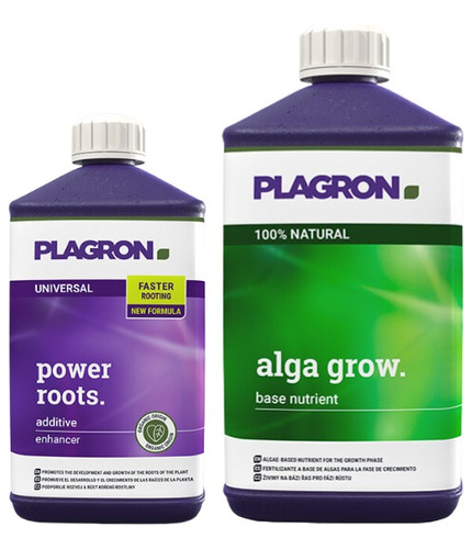 Alga Grow 1l + Power Roots 250 Ml Plagron Combo Vegetacion