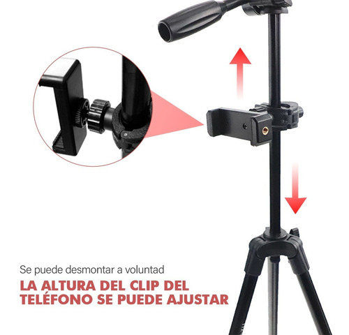 Imagen 2 de 7 de Trípode Giratorio Adecuado Para Teléfono Móvil Y Cámara