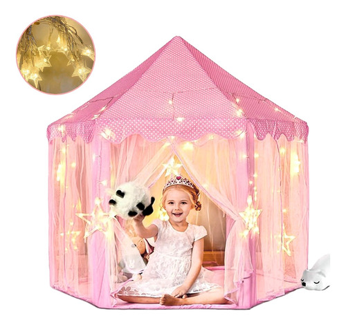 Tienda Infantil Carpa Castillo Casita Portátil Para Niñas Rosa