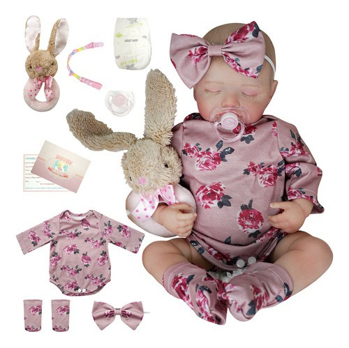 Brastoy Muñeca Bebé Reborn De Silicona Realista Niña 48cm