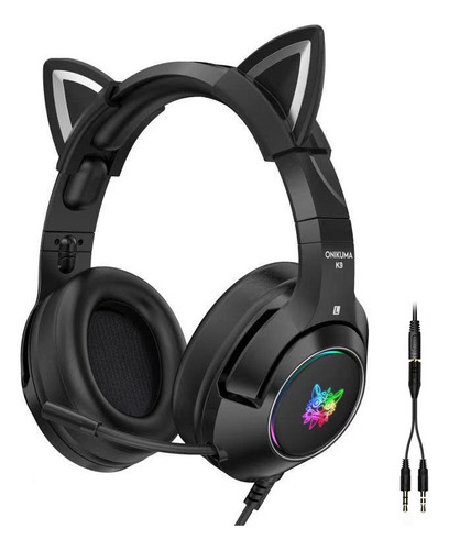 De Onikuma K9 Headset Audífonos Lindos Con Orejas De Gato