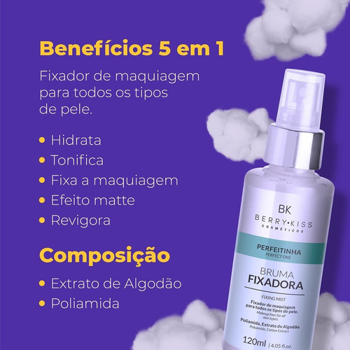 Imagem 5 de 5 de Primer Facial Gel+creme Facial+bruma Fixadora Make Up Rosto