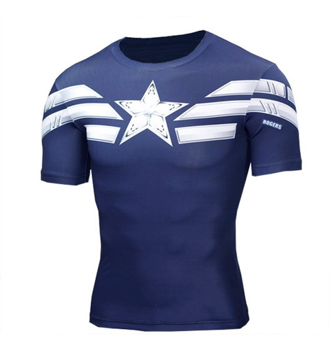 Poleras Compresion Superheroes Manga Corta