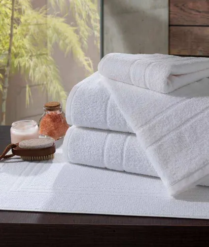 Kit 10 Toalhas De Piso Hotel Atacado Alta Absor\u00e7\u00e3o Prata Cor Branco ...