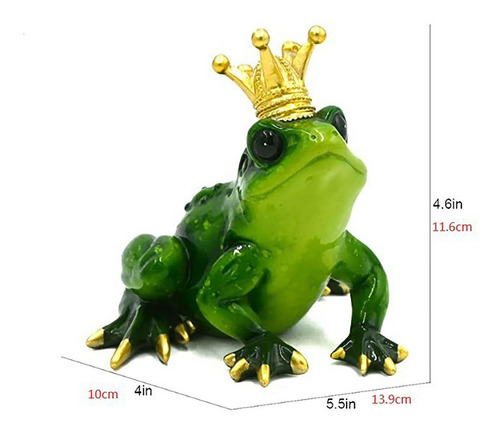 Figuras De Corona Con Rana Verde Divertida Y Encantadora,