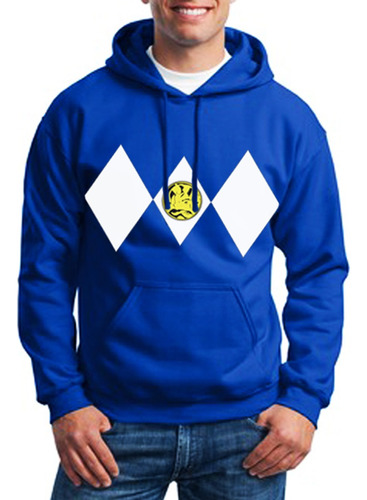 Sudadera Azul Con Gorro Diseño Power Ranger Blue