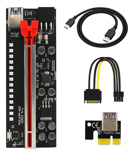 1 Unidad Ver12 Pro Pcie Riser De 1 A 16 Extensiones Gráficas