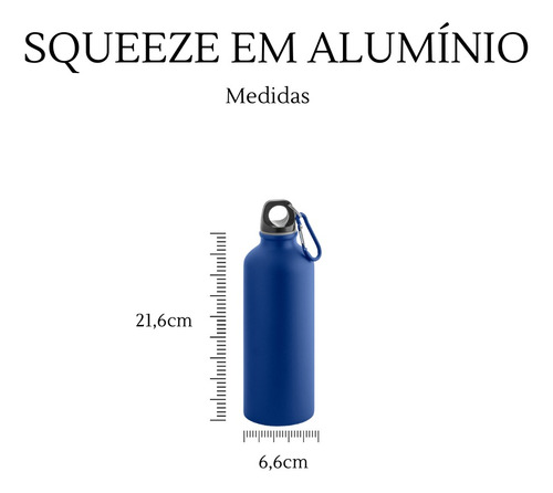 Kit 10 Garrafas Squeeze De Água Alumínio C/ Alça 540ml