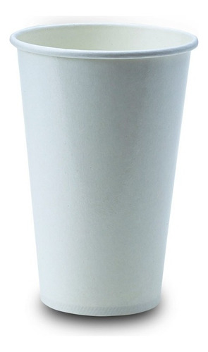 Vaso De Papel 12 Oz Para Bebidas Frías (50 Unidades) Color Blanco