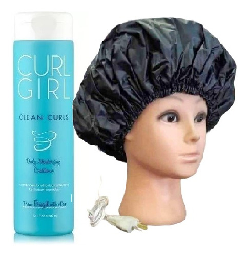 Acondicionador Clean Curls 300ml Curl Girl + Gorro Eléctrico