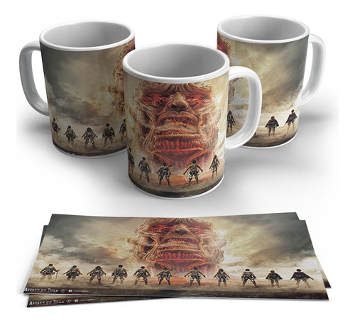 Caneca Attack On Titan - Modelo 10, Alta Qualidade