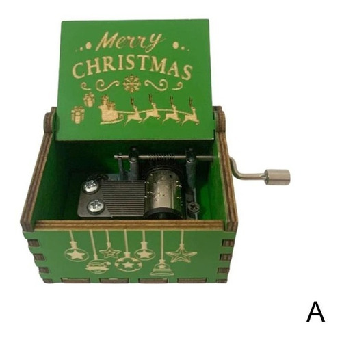 Imagen 2 de 2 de Caja Musical Madera - Merry Christmas - Canción Navidad