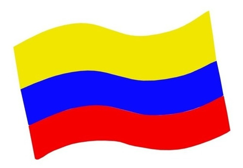 Dos Stickers Banderas Colombia En 3 Colores 10cm X 10cm