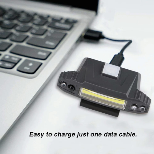 Imagem 8 de 9 de Led De Cabeça Boné Sensor De Movimento 4 Modos Recarregável