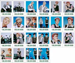 Juego 22 Polaroid Exo 1 Billion Views V2 Fotos Kpop Coreano