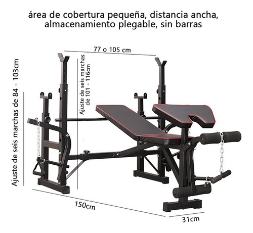 Gimnasio En Casa Multifuncional Brazo Halar Abdomen Pro Negro