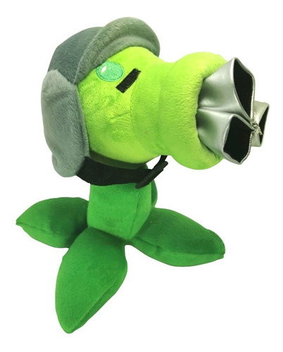 Peluche Plantas Vs Zombies Guisantralladora Metralleta 24cm