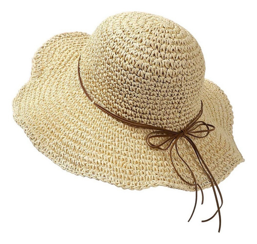 Sombrero For El Sol Plegable Sombrero De Playa De Paja