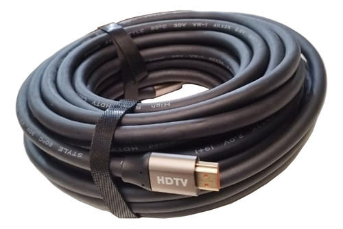 1 Cable Hdmi Redondo Tipo Cordon 10 Mts. 2k 4k Hd.2.0