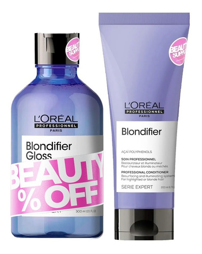 Pack De Shampoo Loreal Y Acondicionador Blondifier De Rubios