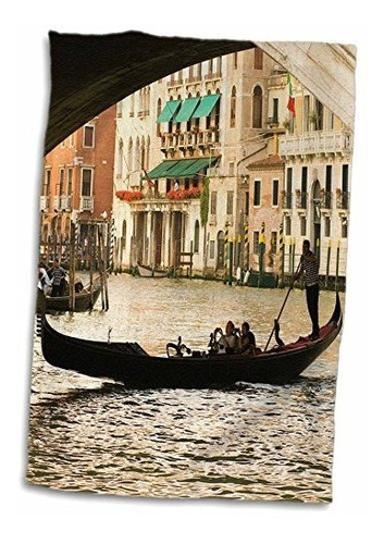 3d Rose Gondola Debajo Del Puente De Rialto Veneciaitalyeu16