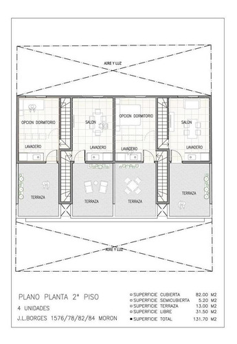 Imagen 30 de 31 de Triplex Borges 1576 - Moron Sur