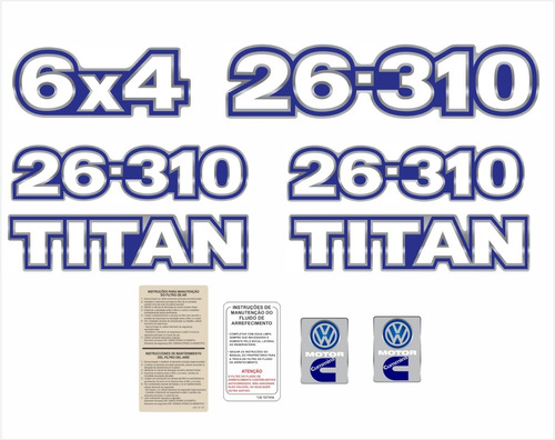 Adesivo Volkswagen 26-310 Titan Emblema Caminhão Cmk106 Fgc