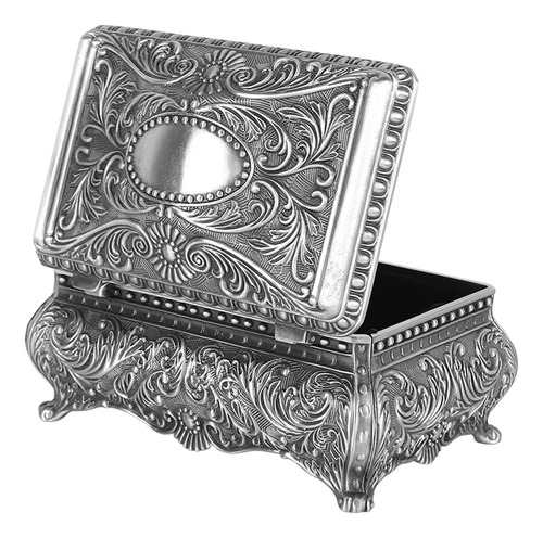 Joyero De Metal Rectangular Joyero Vintage Para Mujeres Y