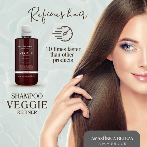 Shampoo E Condicionador Beleza Vegan Veggie Refiner, Nutre,