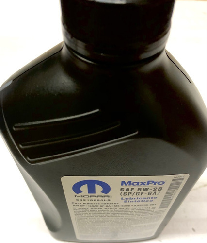 Aceite Motor 5w20 Mopar / Dodge / Jeep Bidon 5 Litros