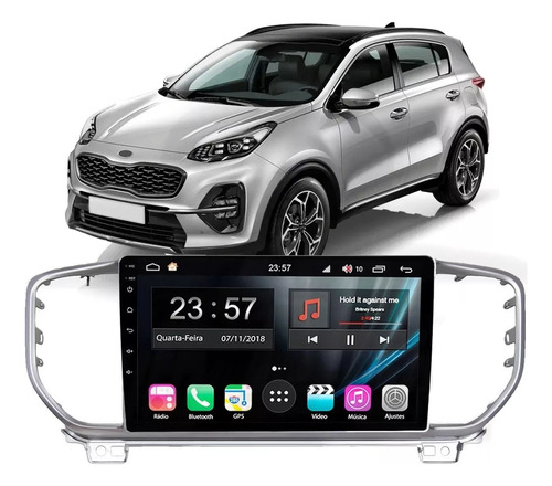 Central Multimídia Car Play Kia Sportage 2017 2018 2019 2020