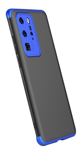Carcasa Para Huawei P40 Antigolpe Gkk Slim + Lamina Hidrogel Color Azul/Negro