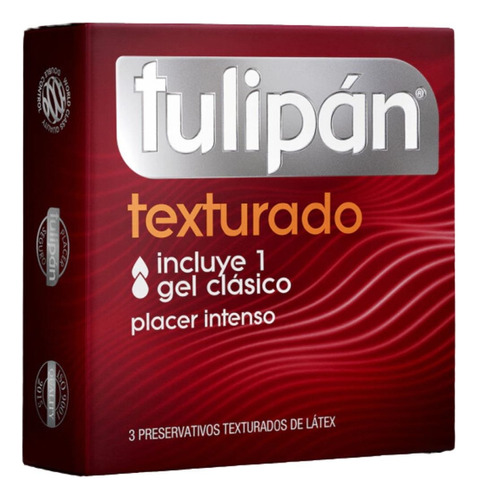 Preservativo Tulipan Texturado X 3 Unidades Placer Intenso