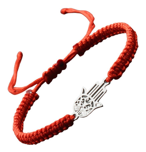 Imagen 3 de 5 de Set 2 Pzas Pulseras De Pareja Mano Fátima Tejidas Protección